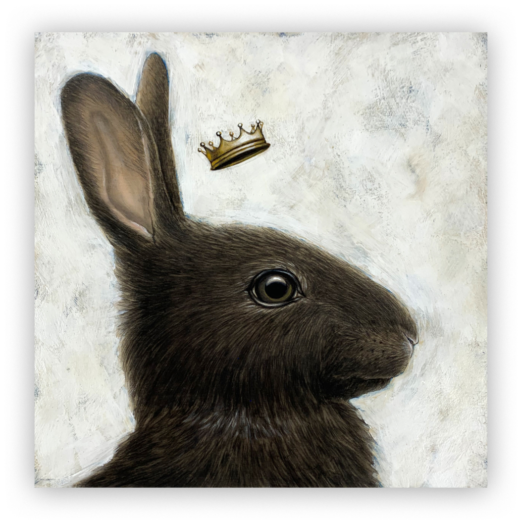 King Rabbit | Animal Kingdom Series | Artist Carolina Lebar